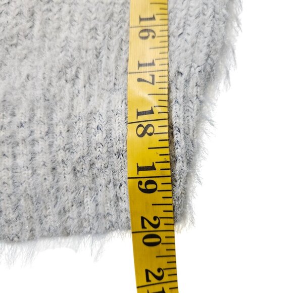 Urban Outfitters Women Gray Fuzzy V-Neck Sweater M Clean Girl Light Academia - Picture 10 of 14